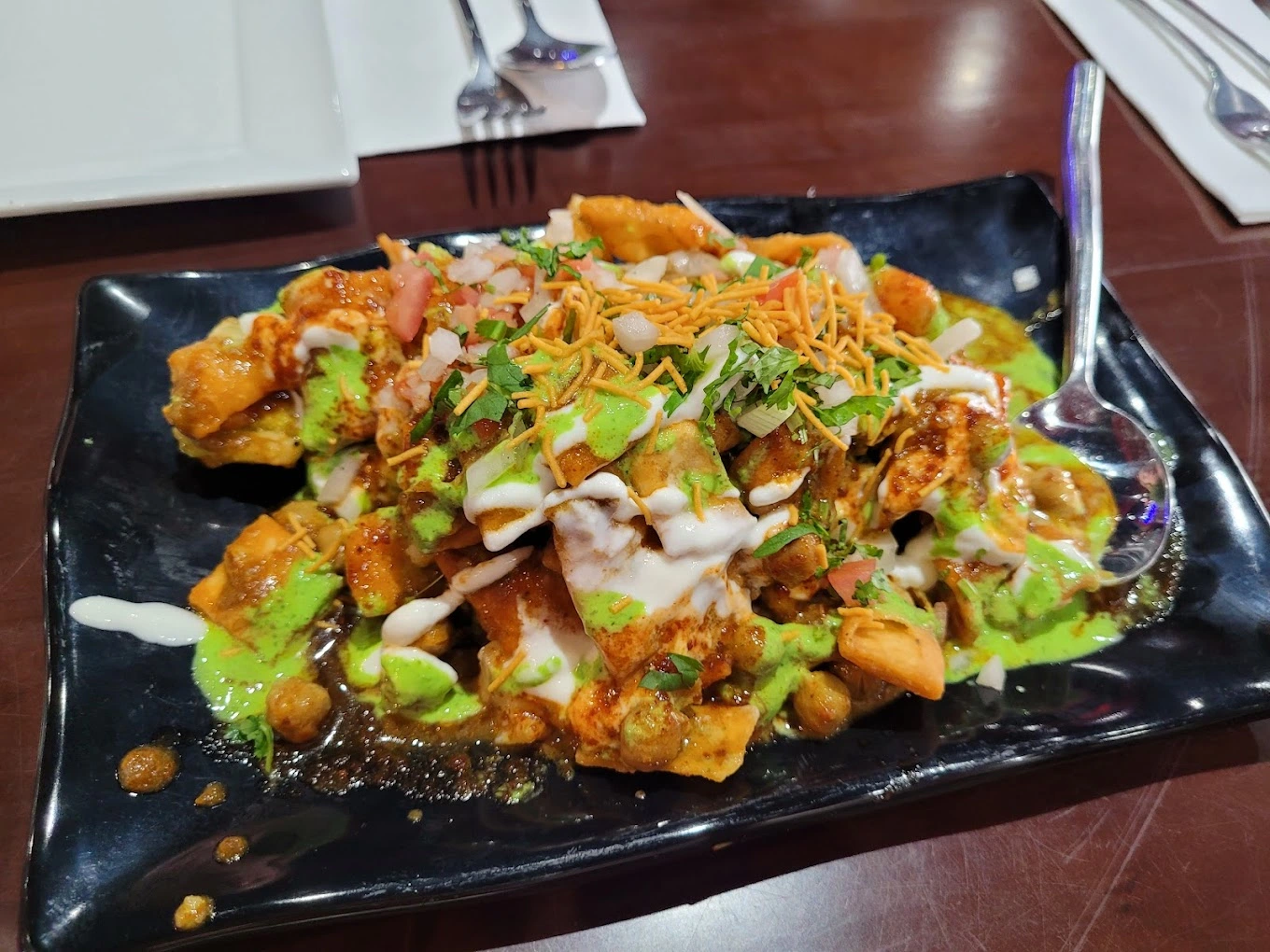 Indian street-style chaat at Y-Not Indian Kitchen & Bar Edmonton